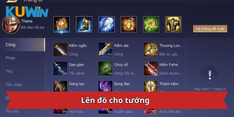 Cách lên đồ cho tướng Thane máu khủng